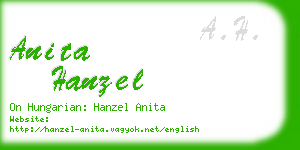 anita hanzel business card